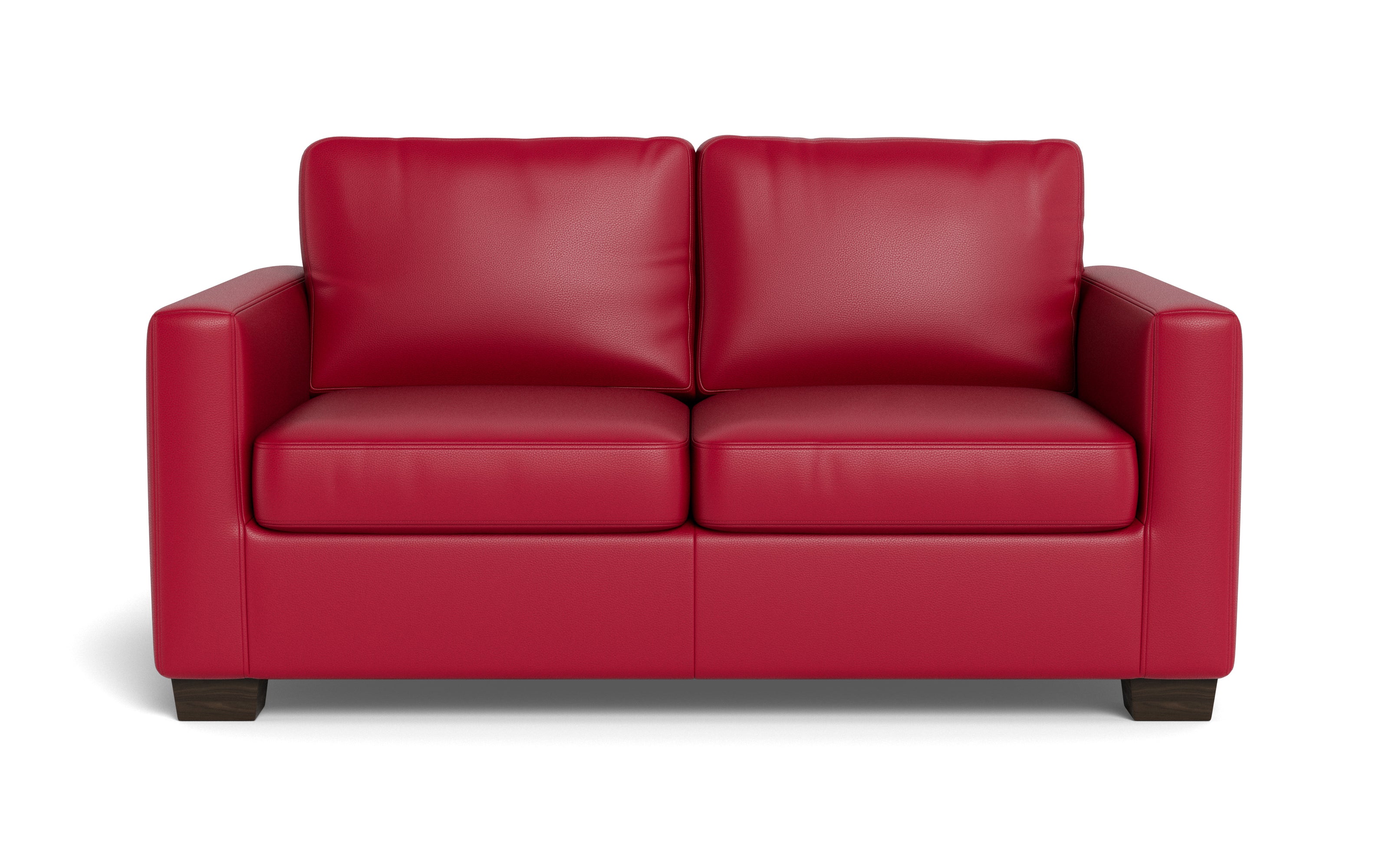 Abel Leather Loveseat-Fabric Sofa-Tribeca Scarlet-MAK Modern