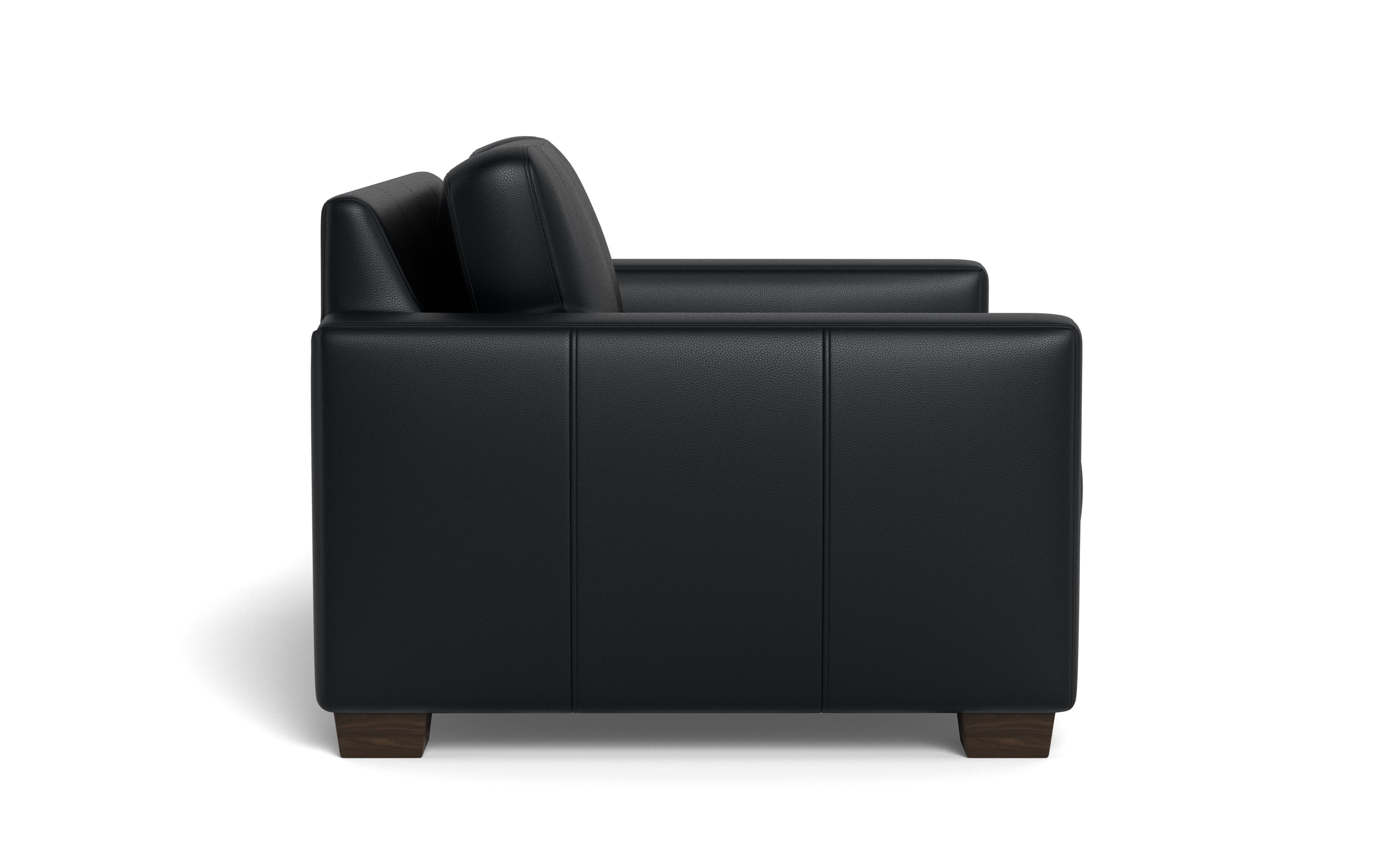 Abel Leather Loveseat-Fabric Sofa-Tribeca Black Leather-MAK Modern