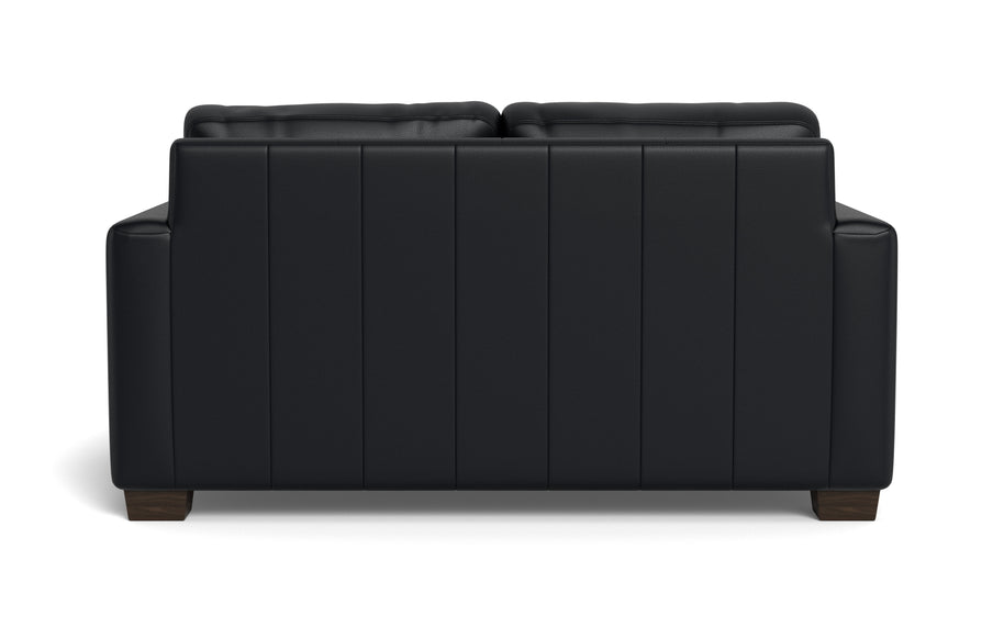 Abel Leather Loveseat-Fabric Sofa-Tribeca Black Leather-MAK Modern