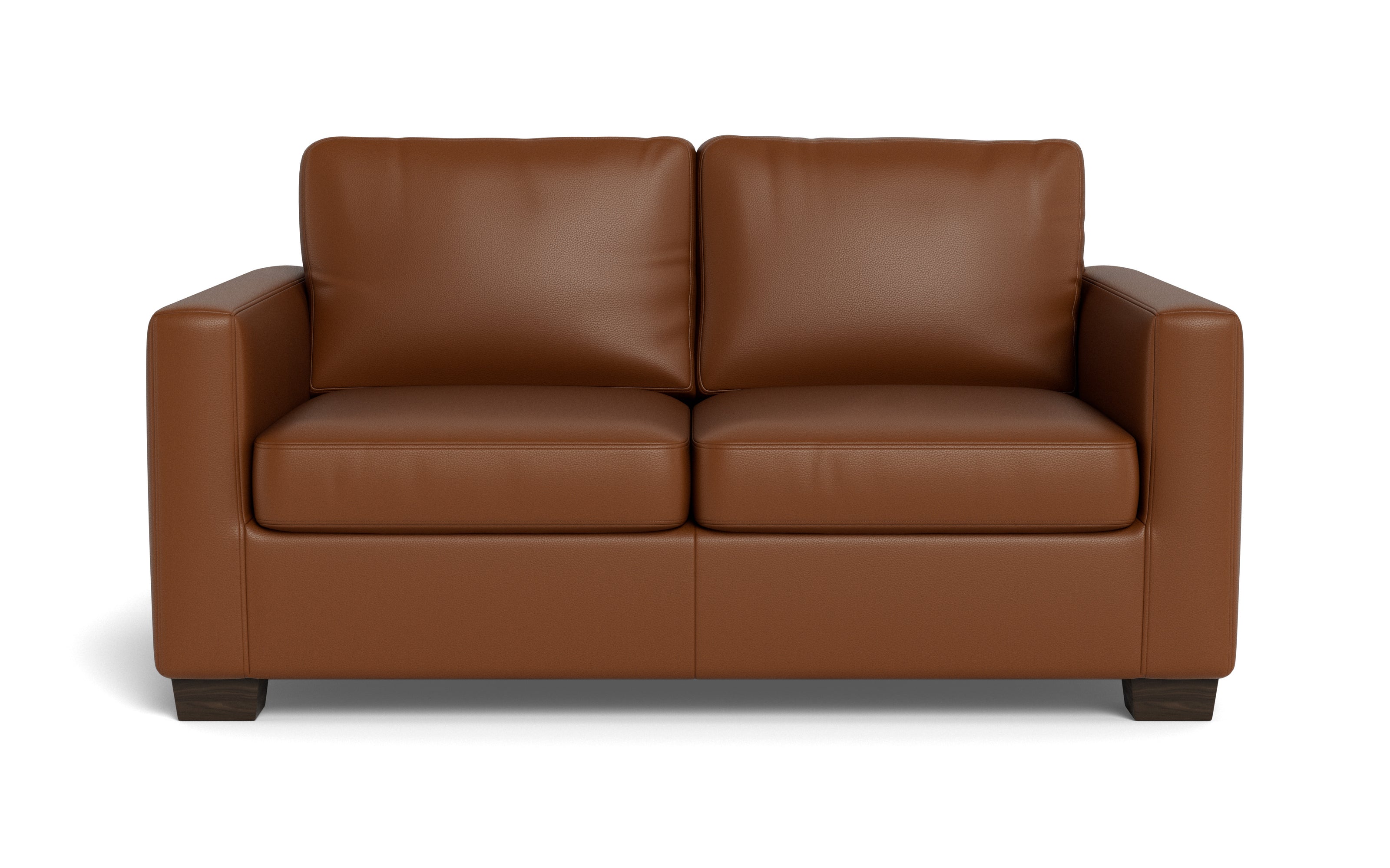 Abel Leather Loveseat-Fabric Sofa-Tribeca Chestnut Leather-MAK Modern