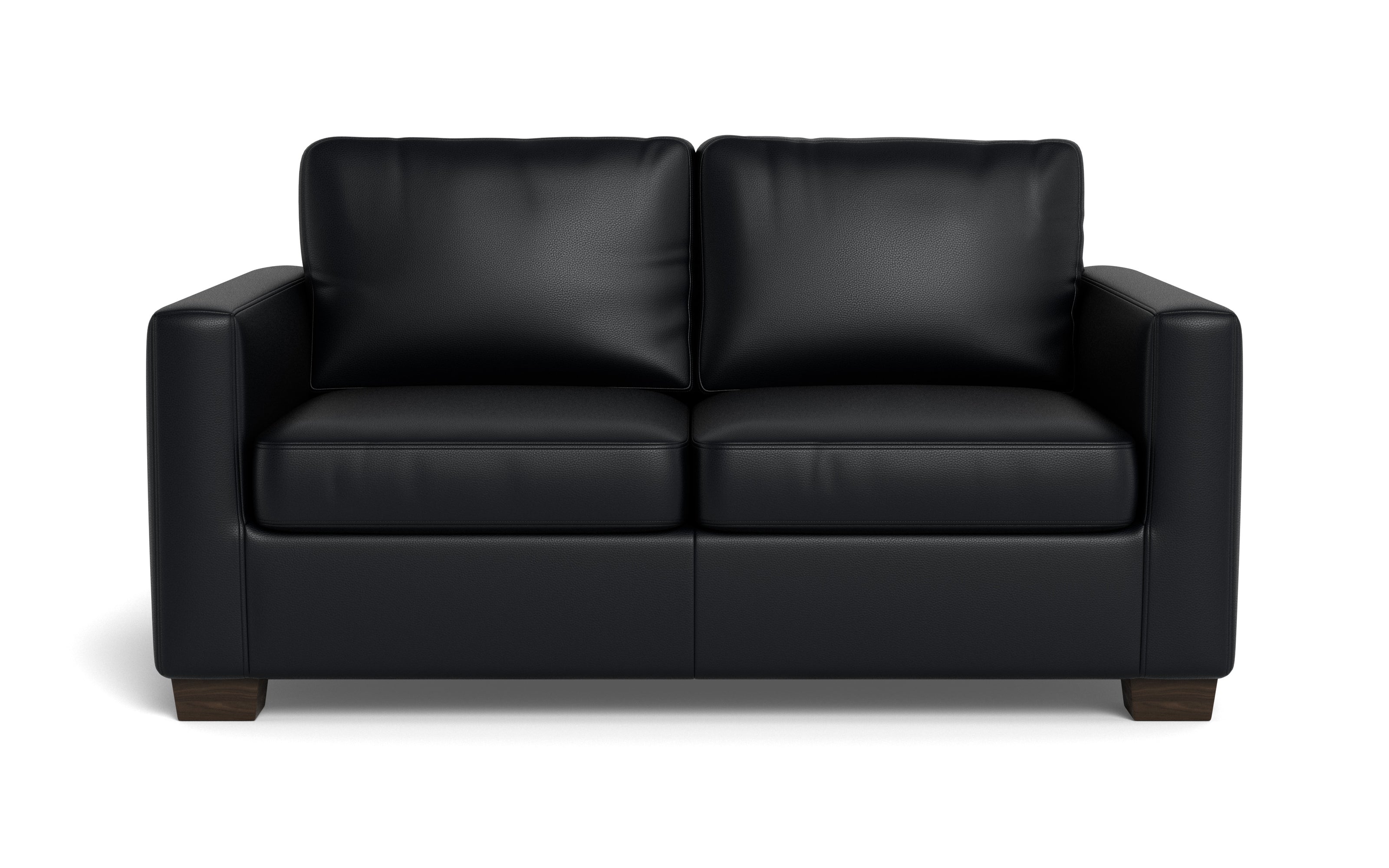 Abel Leather Loveseat-Fabric Sofa-Tribeca Black Leather-MAK Modern