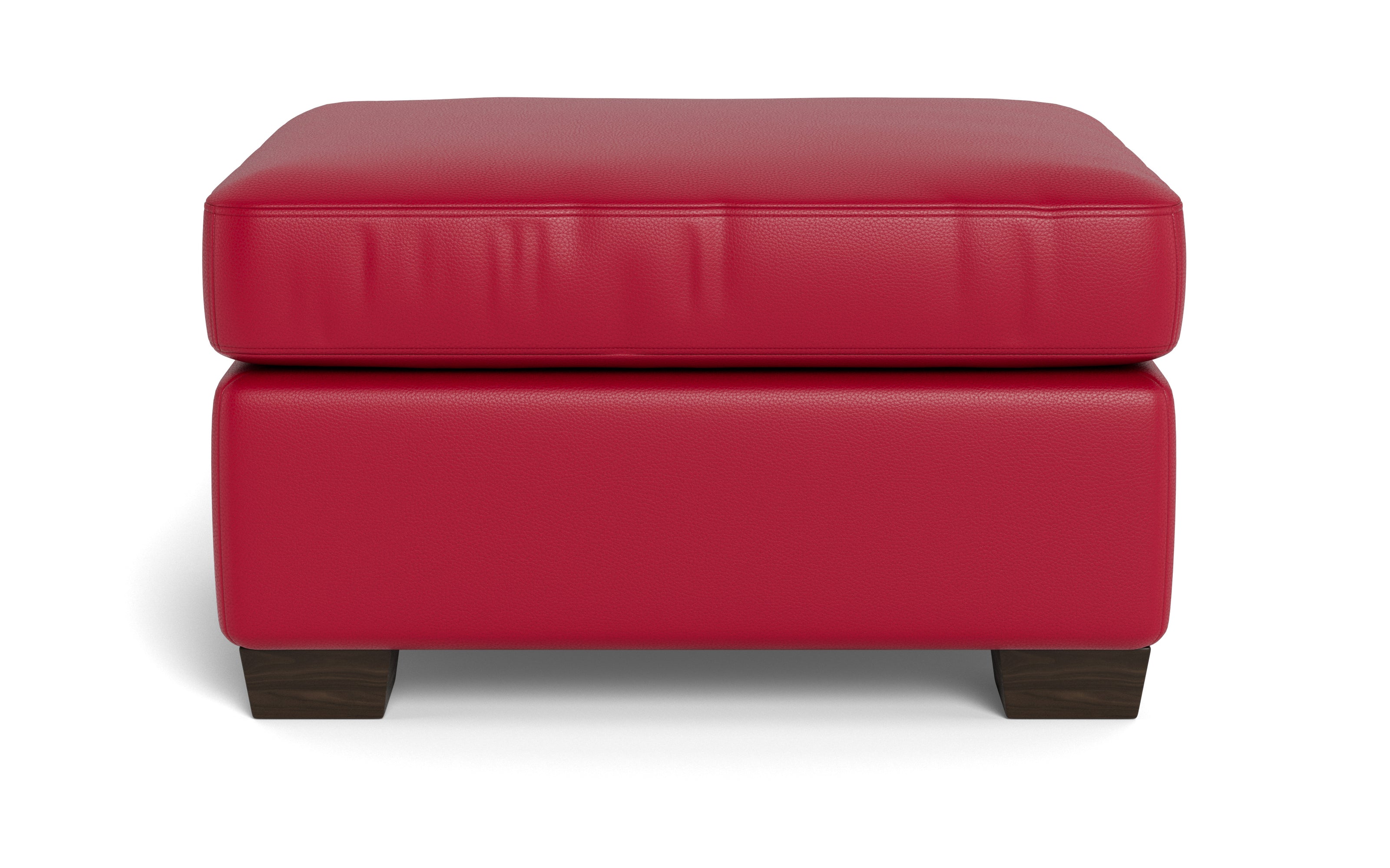 Abel Leather Ottoman-Fabric Sofa-Tribeca Scarlet-MAK Modern