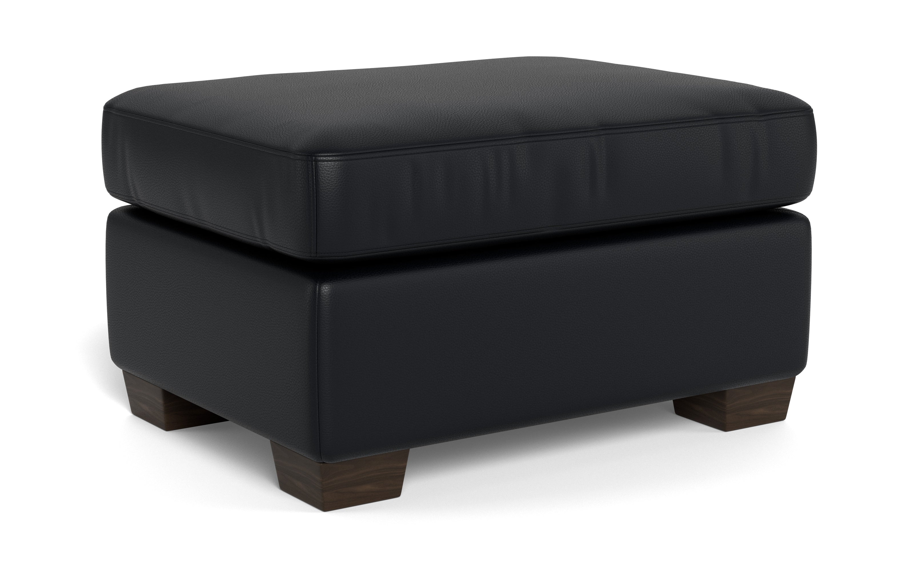 Abel Leather Ottoman-Fabric Sofa-Tribeca Black Leather-MAK Modern