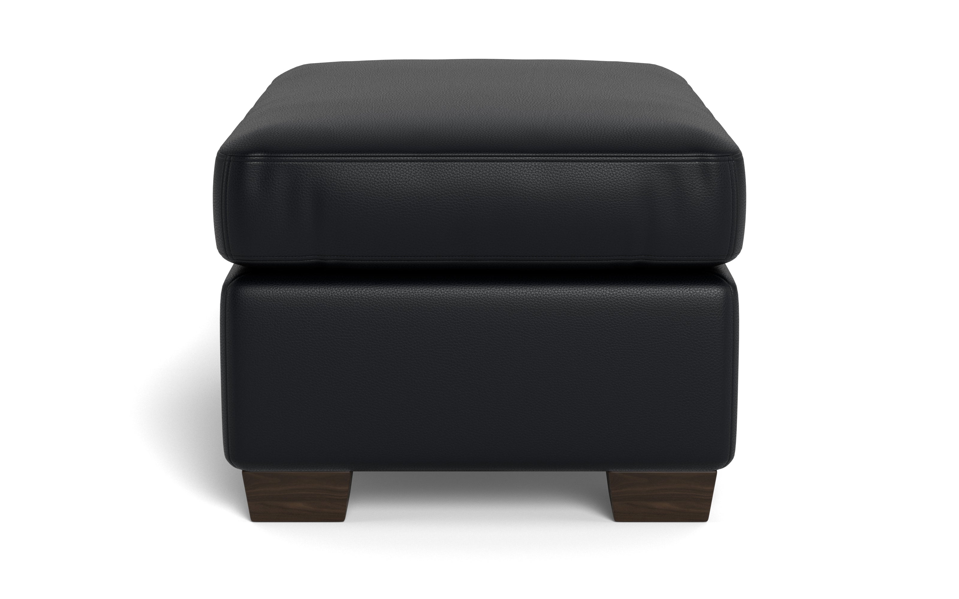 Abel Leather Ottoman-Fabric Sofa-Tribeca Black Leather-MAK Modern
