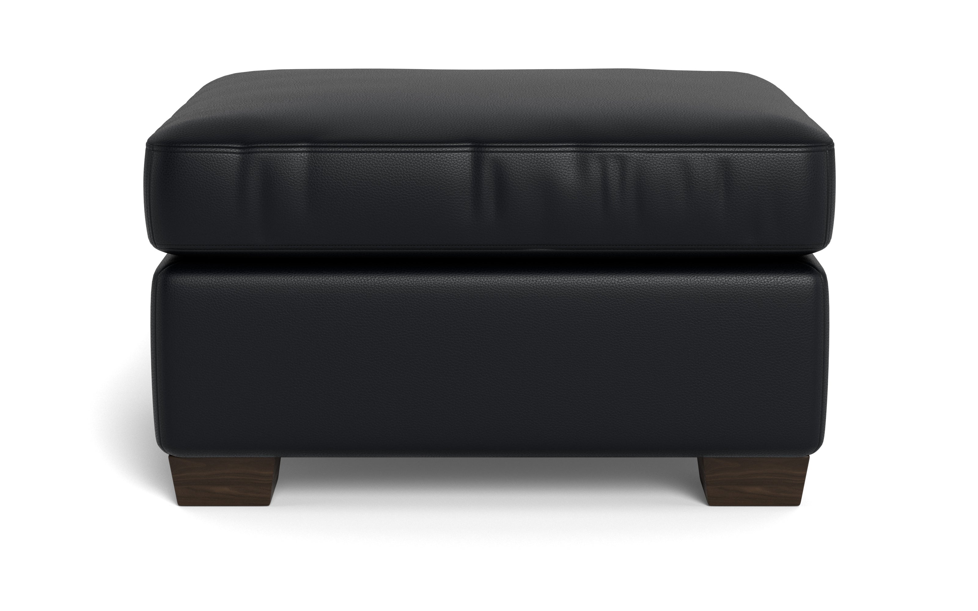 Abel Leather Ottoman-Fabric Sofa-Tribeca Black Leather-MAK Modern