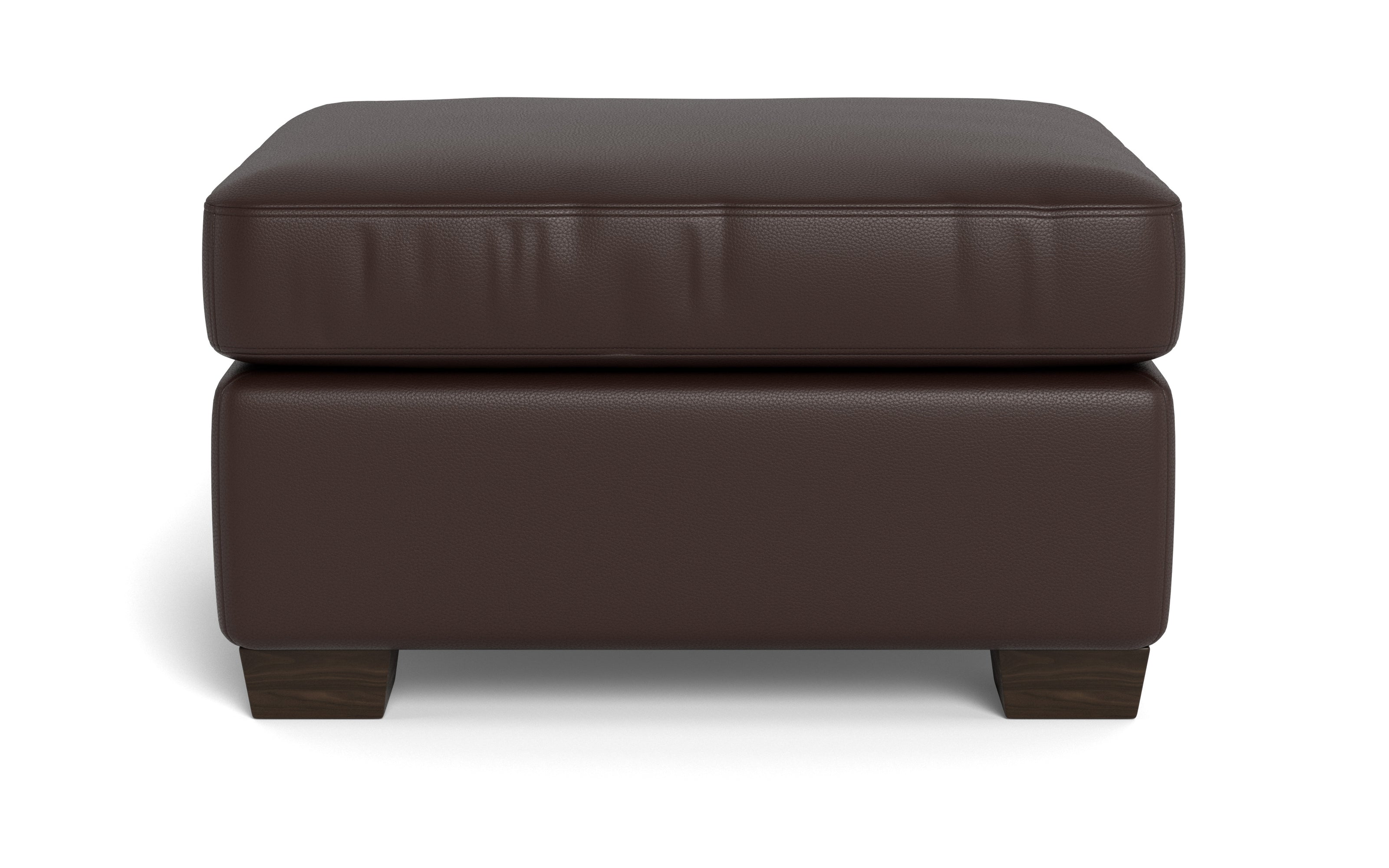 Abel Leather Ottoman-Fabric Sofa-Tribeca Espresso Leather-MAK Modern
