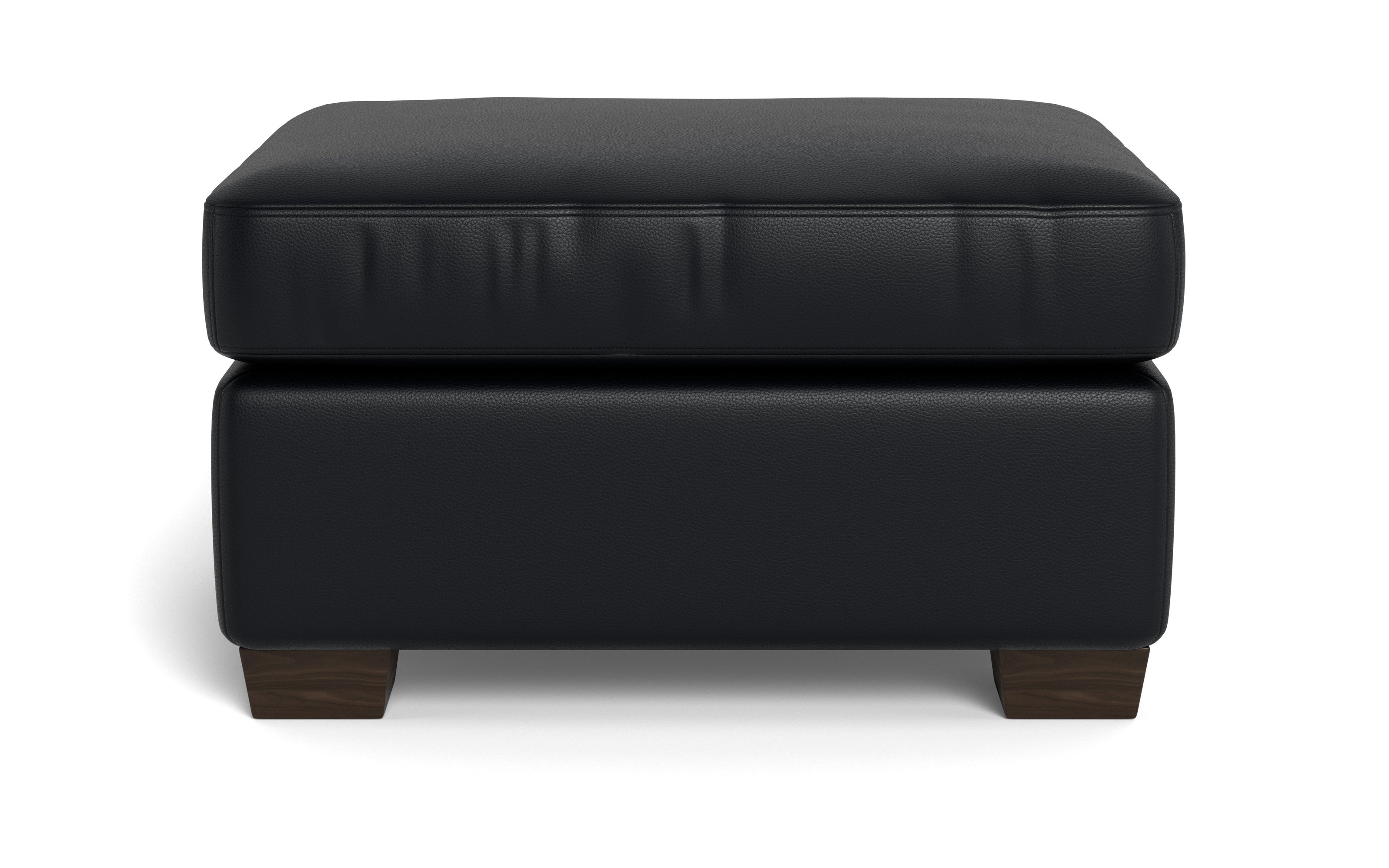 Abel Leather Ottoman-Fabric Sofa-Tribeca Black Leather-MAK Modern