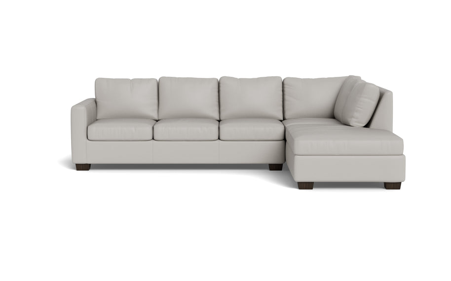 Abel Leather Right Chaise Sectional-Fabric Sofa-Tribeca Chelsea-MAK Modern