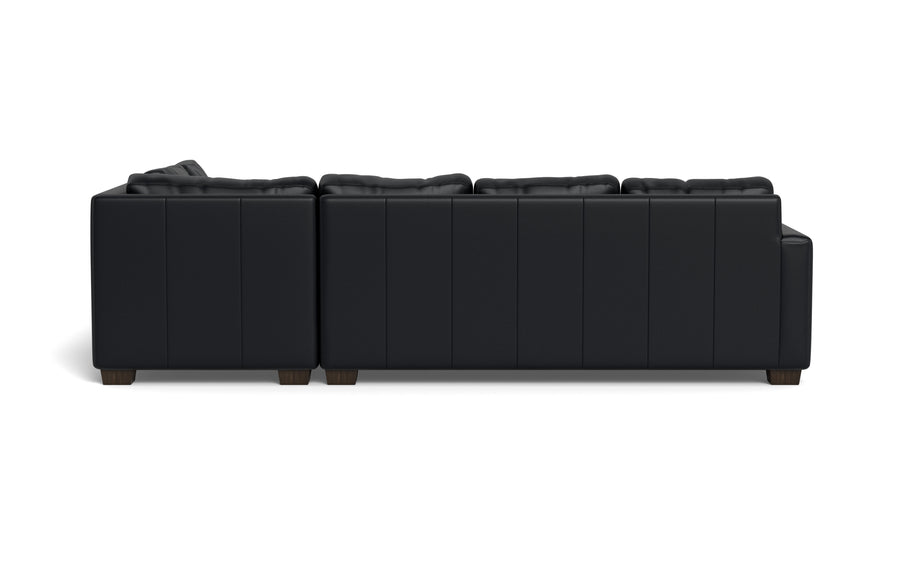 Abel Leather Right Chaise Sectional-Fabric Sofa-Tribeca Black Leather-MAK Modern