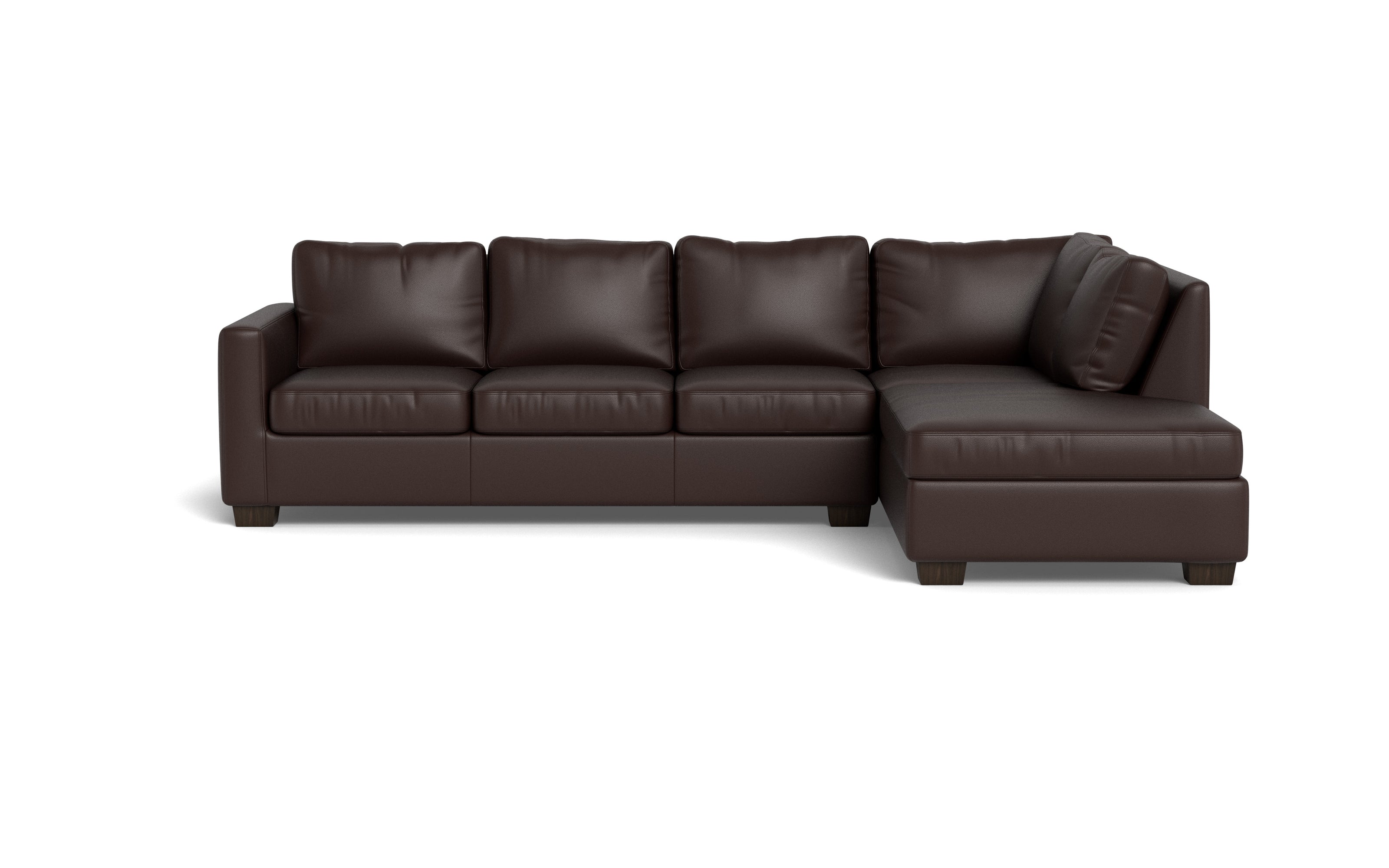 Abel Leather Right Chaise Sectional-Fabric Sofa-Tribeca Espresso Leather-MAK Modern