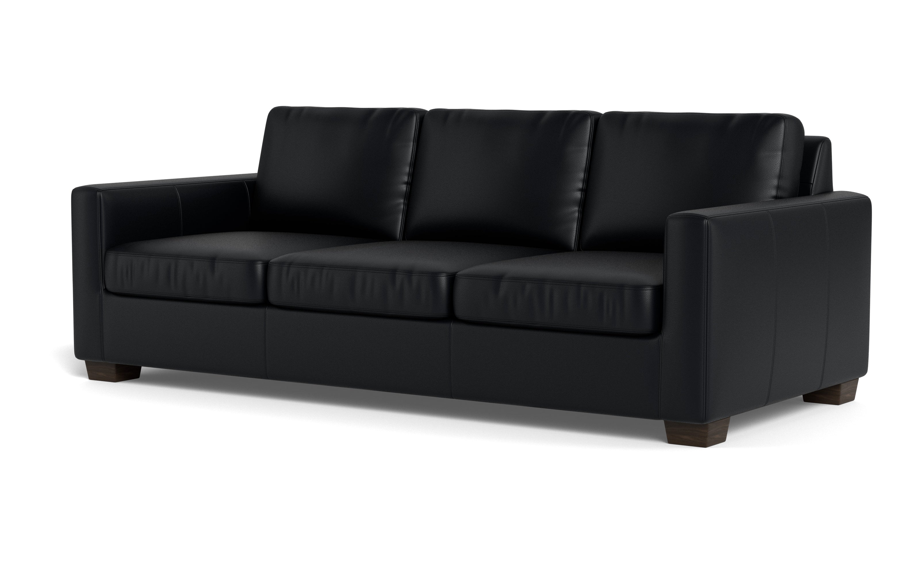 Abel Leather Sofa-Fabric Sofa-Tribeca Black Leather-MAK Modern