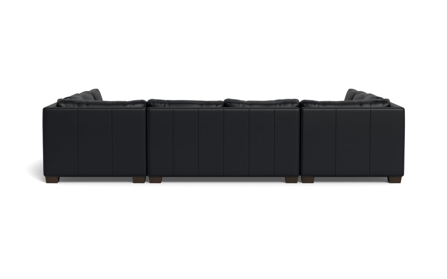 Abel Leather U Sectional-Fabric Sofa-Tribeca Black Leather-MAK Modern