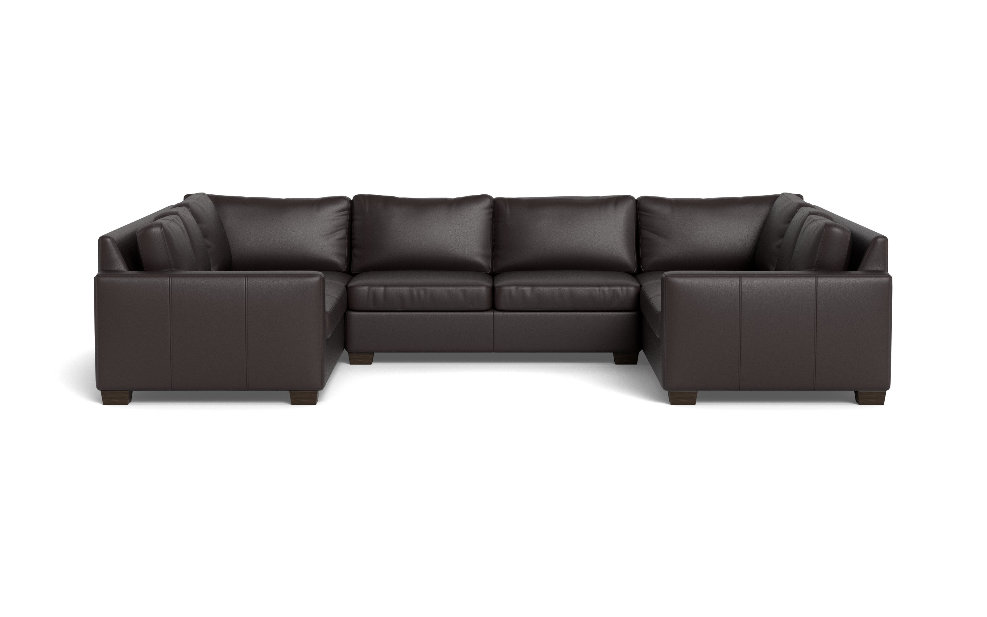 Abel Leather U Sectional-Fabric Sofa-Tribeca Quarry Leather-MAK Modern