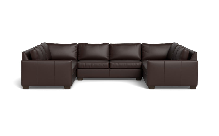 Abel Leather U Sectional-Fabric Sofa-Tribeca Espresso Leather-MAK Modern