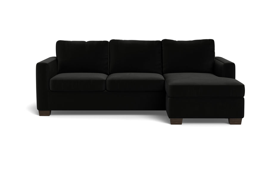 Abel Reversible Sleeper Sofa Chaise-Fabric Sofa-Superb Gun Metal-MAK Modern