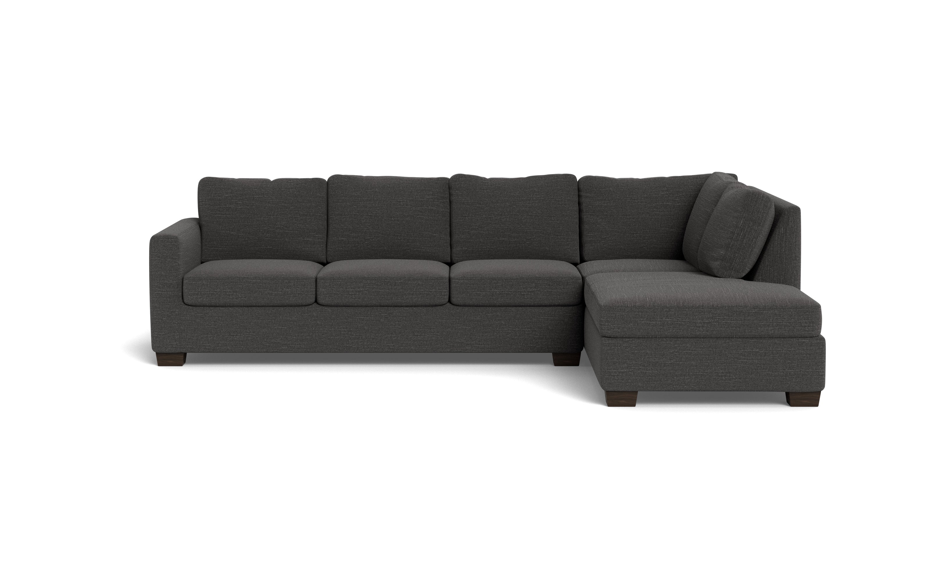 Abel Right Chaise Sectional-Fabric Sofa-Curious Charcoal-MAK Modern