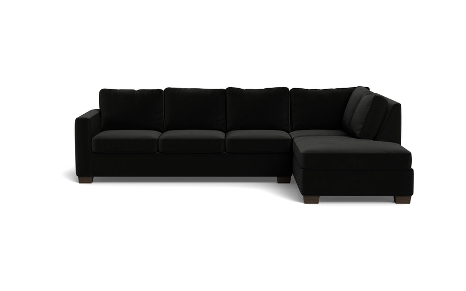Abel Right Chaise Sectional-Fabric Sofa-Superb Gun Metal-MAK Modern