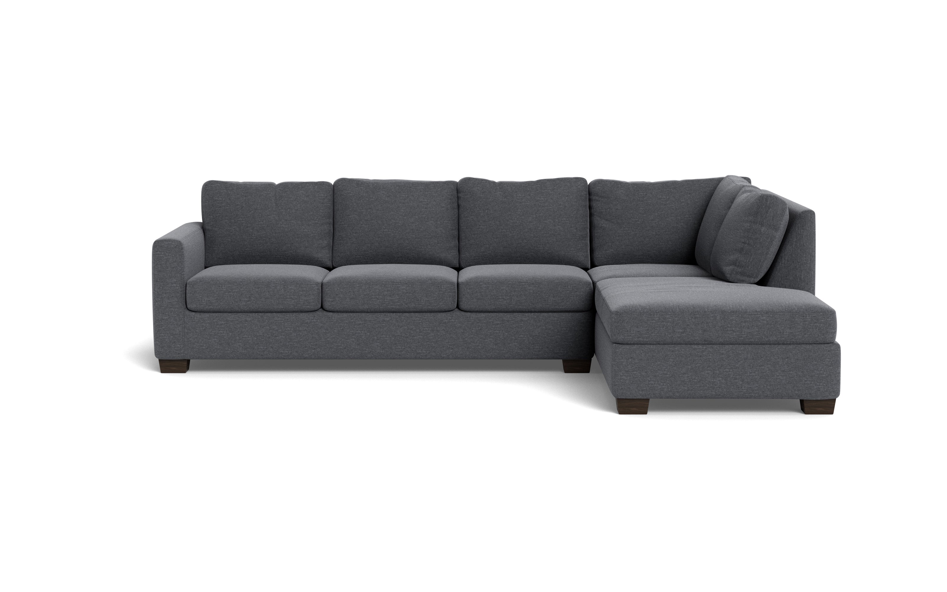 Abel Right Chaise Sectional-Fabric Sofa-Bennett Charcoal-MAK Modern