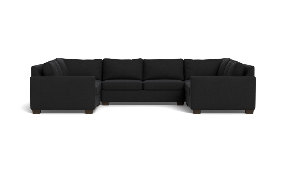 Abel U Sectional-Fabric Sofa-Merit Onyx-MAK Modern