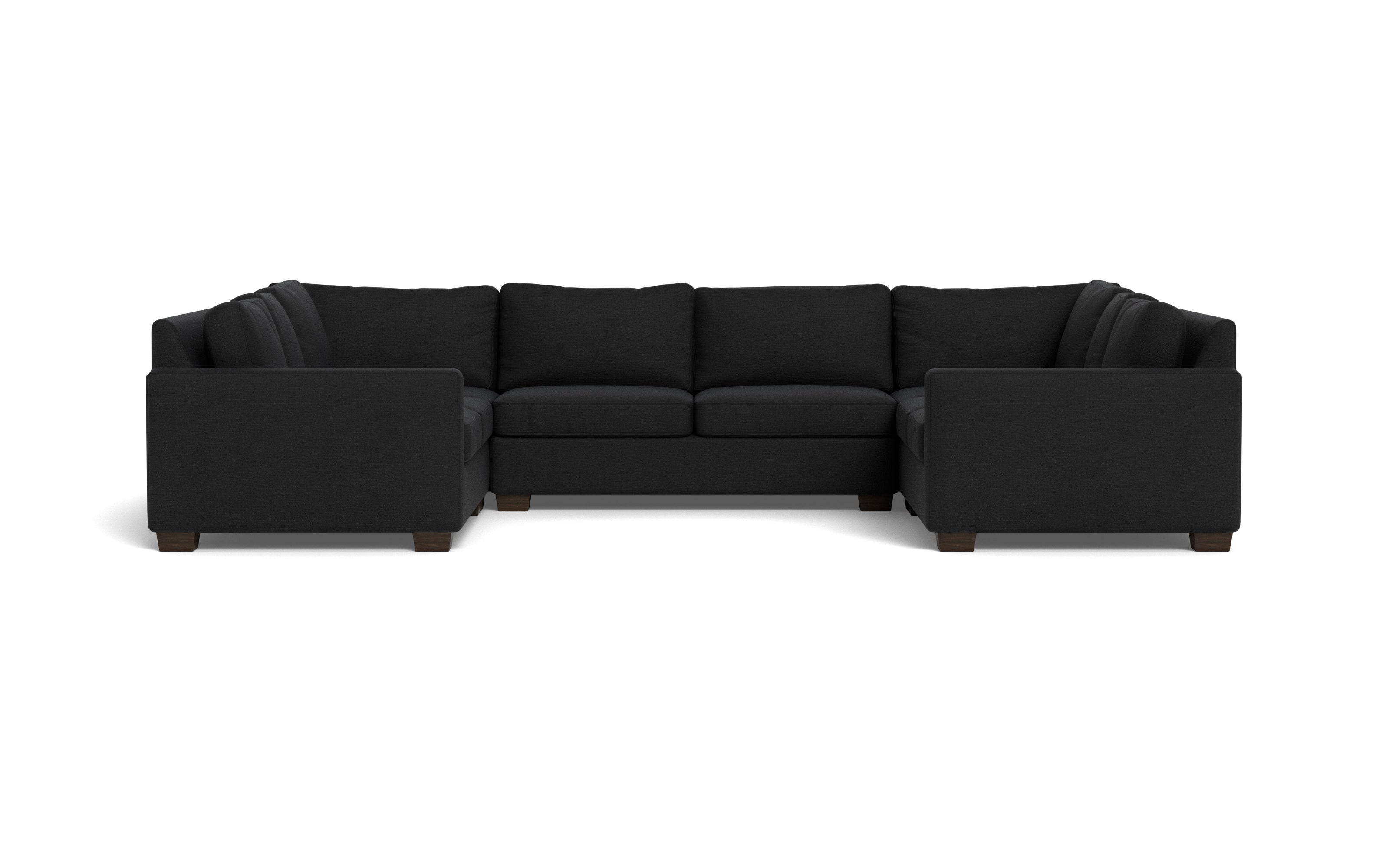 Abel U Sectional-Fabric Sofa-Merit Onyx-MAK Modern