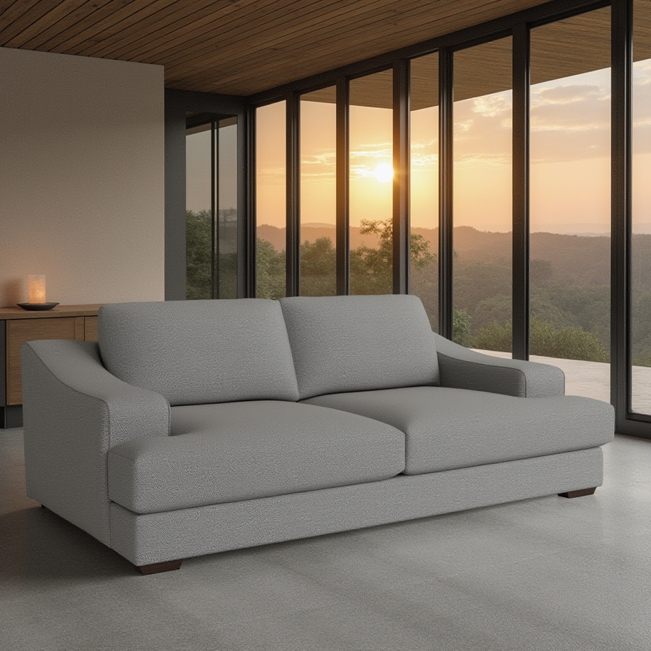 Ascent Loveseat-Fabric Sofa-Alley Pepper-MAK Modern