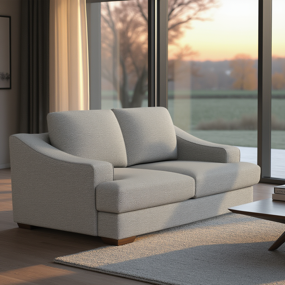 Ascent Loveseat-Fabric Sofa-Alley Pepper-MAK Modern