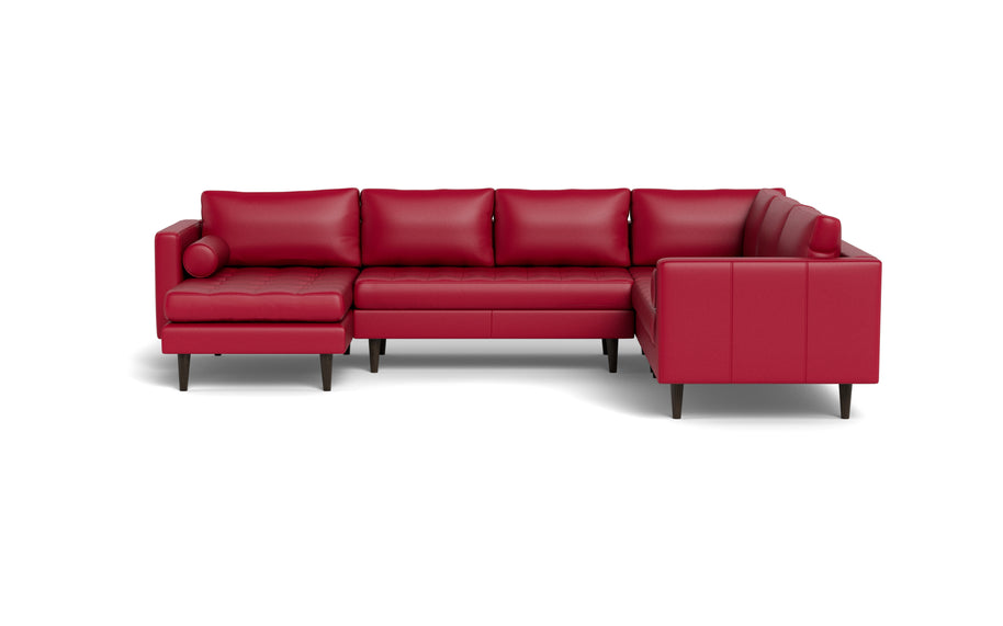 Ayden Leather Corner Sectionals With Left Chaise