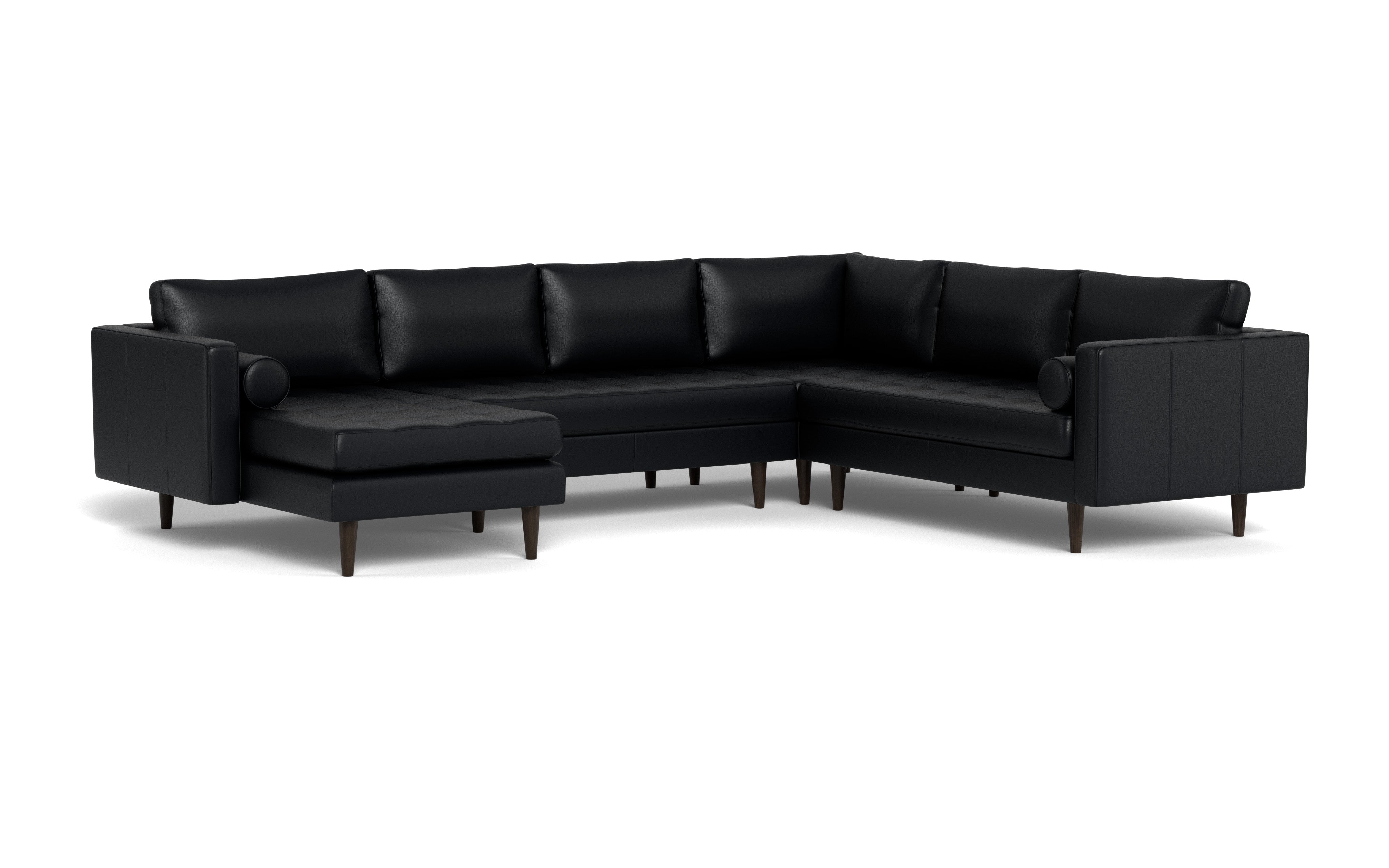 Ayden Leather Corner Sectionals With Left Chaise