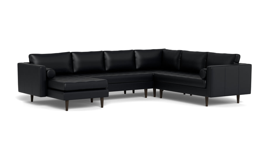 Ayden Leather Corner Sectionals With Left Chaise