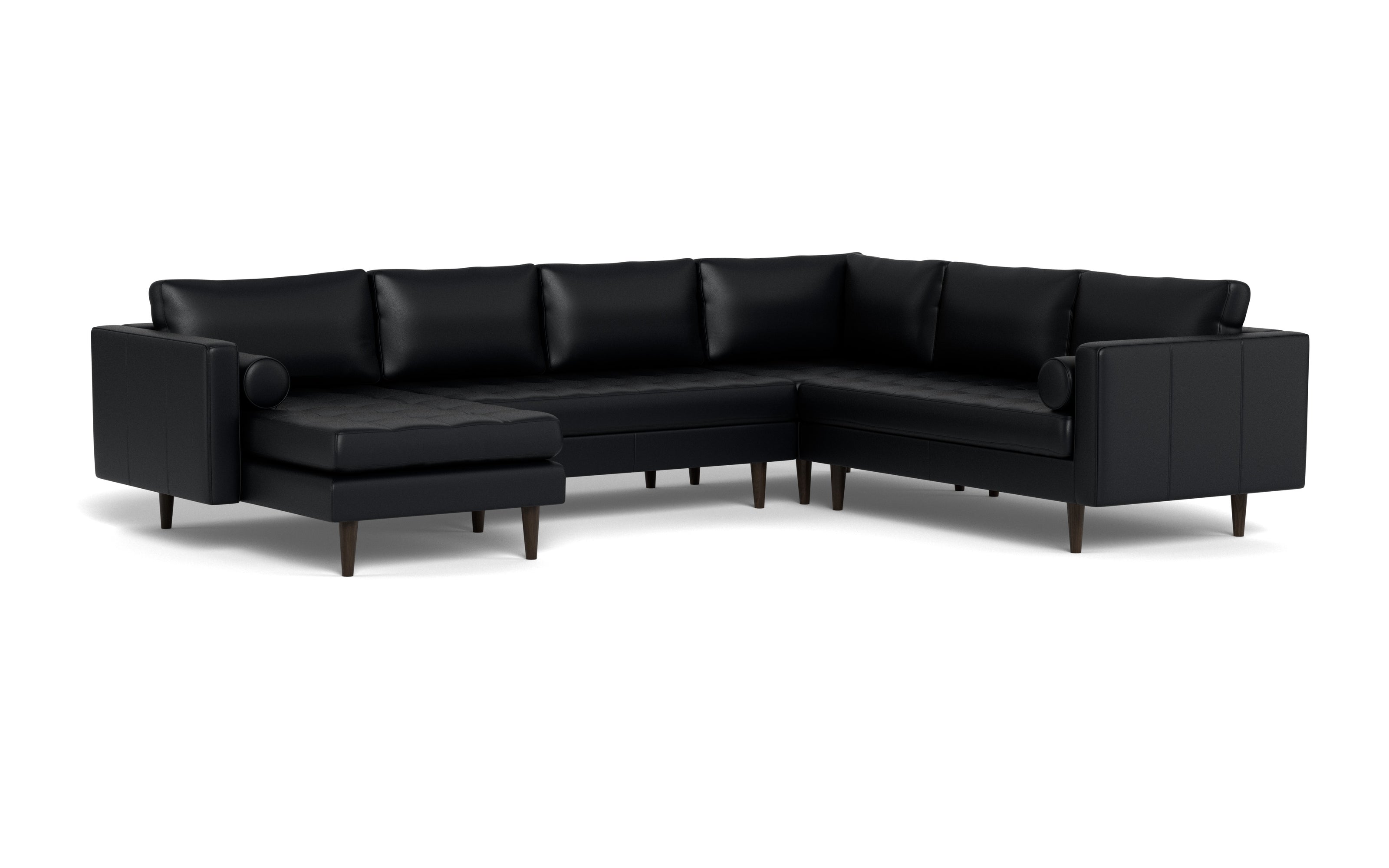 Ayden Leather Corner Sectionals With Left Chaise