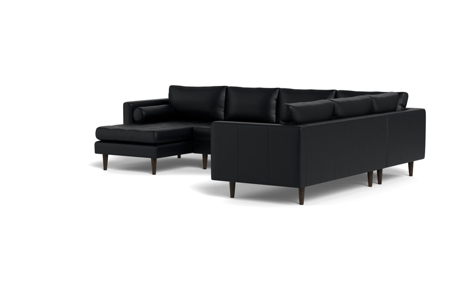 Ayden Leather Corner Sectionals With Left Chaise