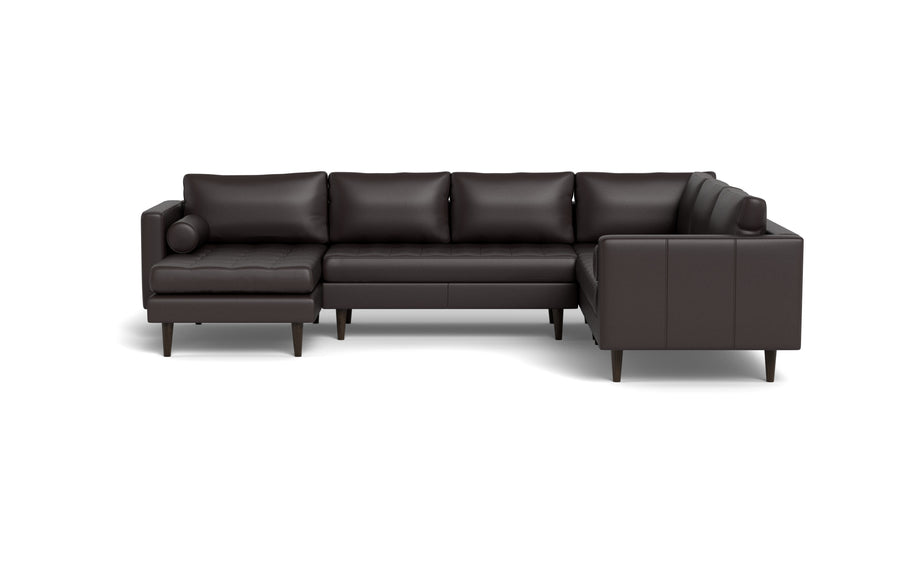 Ayden Leather Corner Sectionals With Left Chaise