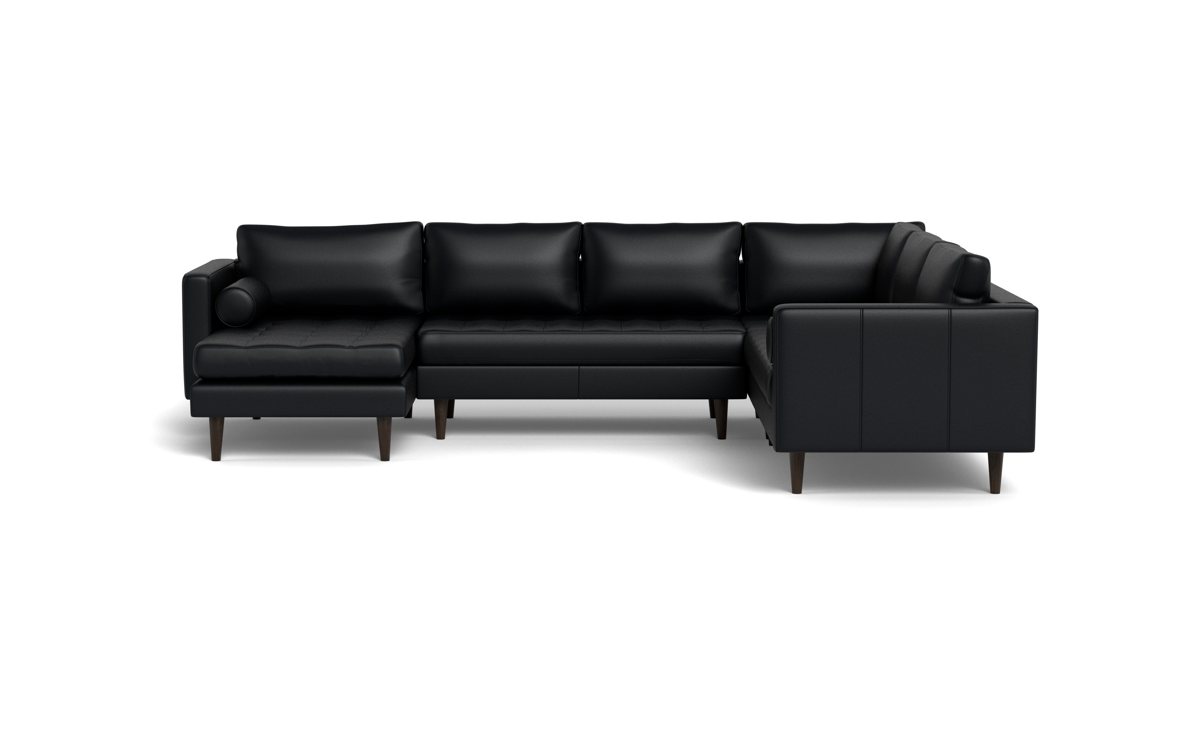 Ayden Leather Corner Sectionals With Left Chaise
