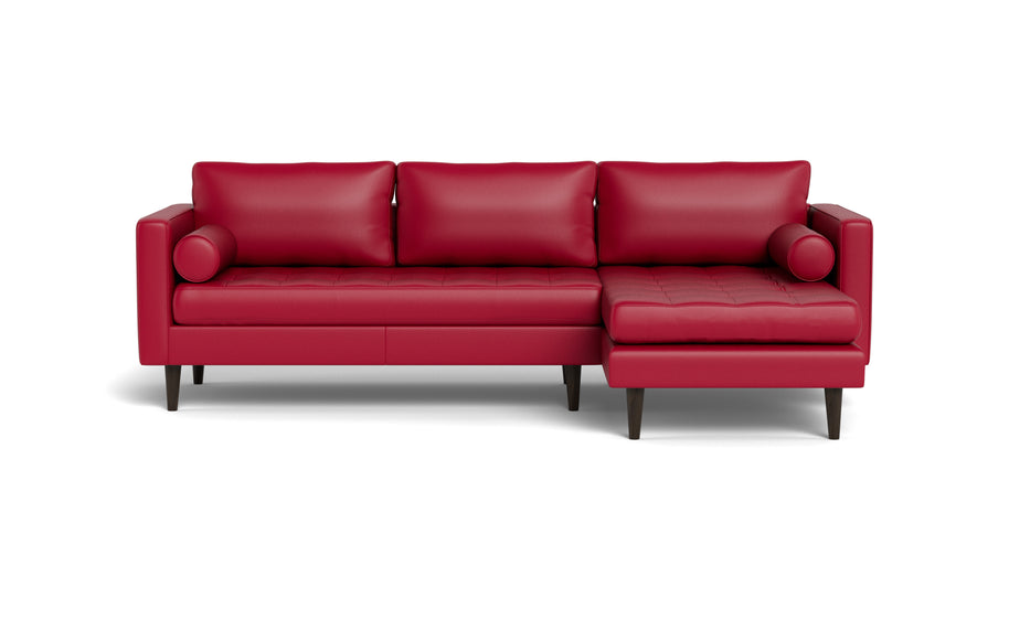 Ayden Leather Right Chaise Sectional