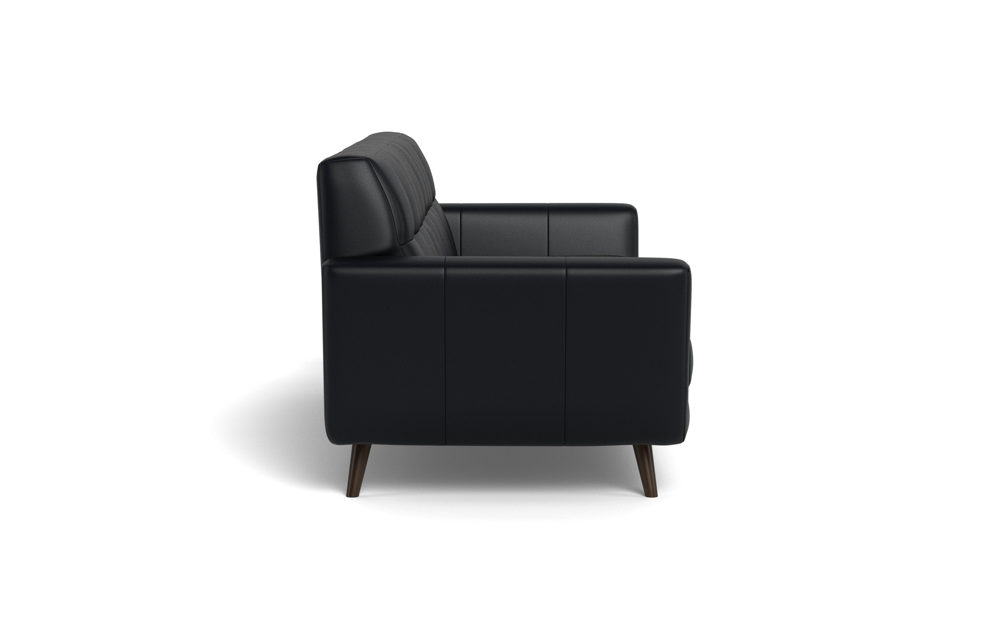 High Level Estate Leather Sofa-Leather Sofa-Tribeca Black Leather-MAK Modern