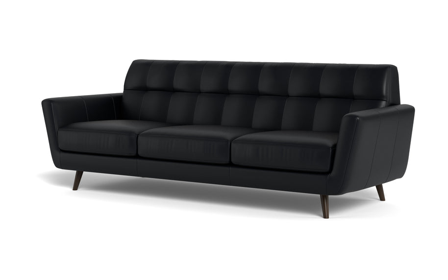 High Level Estate Leather Sofa-Leather Sofa-Tribeca Black Leather-MAK Modern