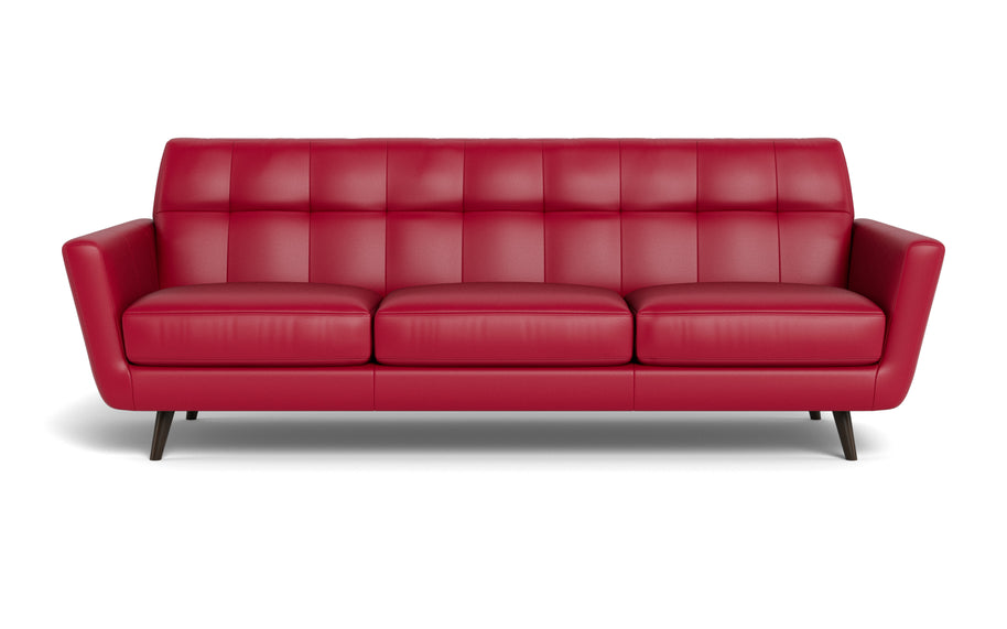 High Level Estate Leather Sofa-Leather Sofa-Tribeca Scarlet-MAK Modern