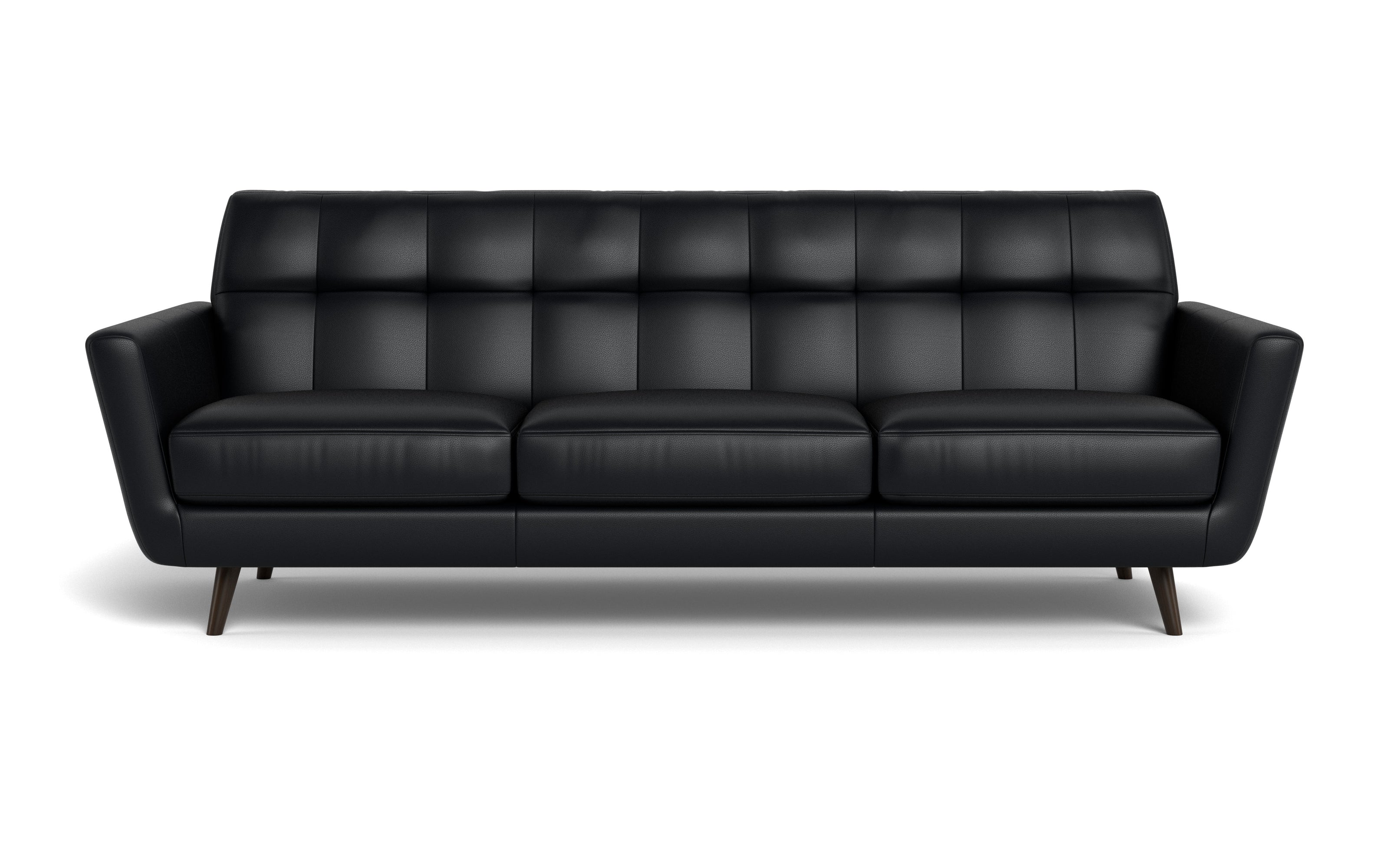 High Level Estate Leather Sofa-Leather Sofa-Tribeca Black Leather-MAK Modern