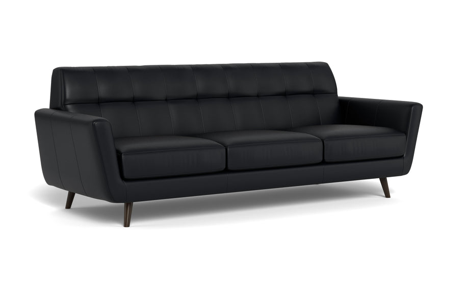 High Level Estate Leather Sofa-Leather Sofa-Tribeca Black Leather-MAK Modern