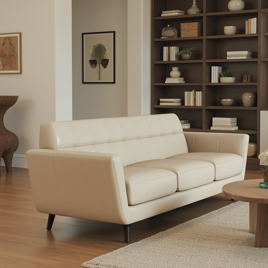 High Level Estate Leather Sofa-Leather Sofa-Tribeca Black Leather-MAK Modern