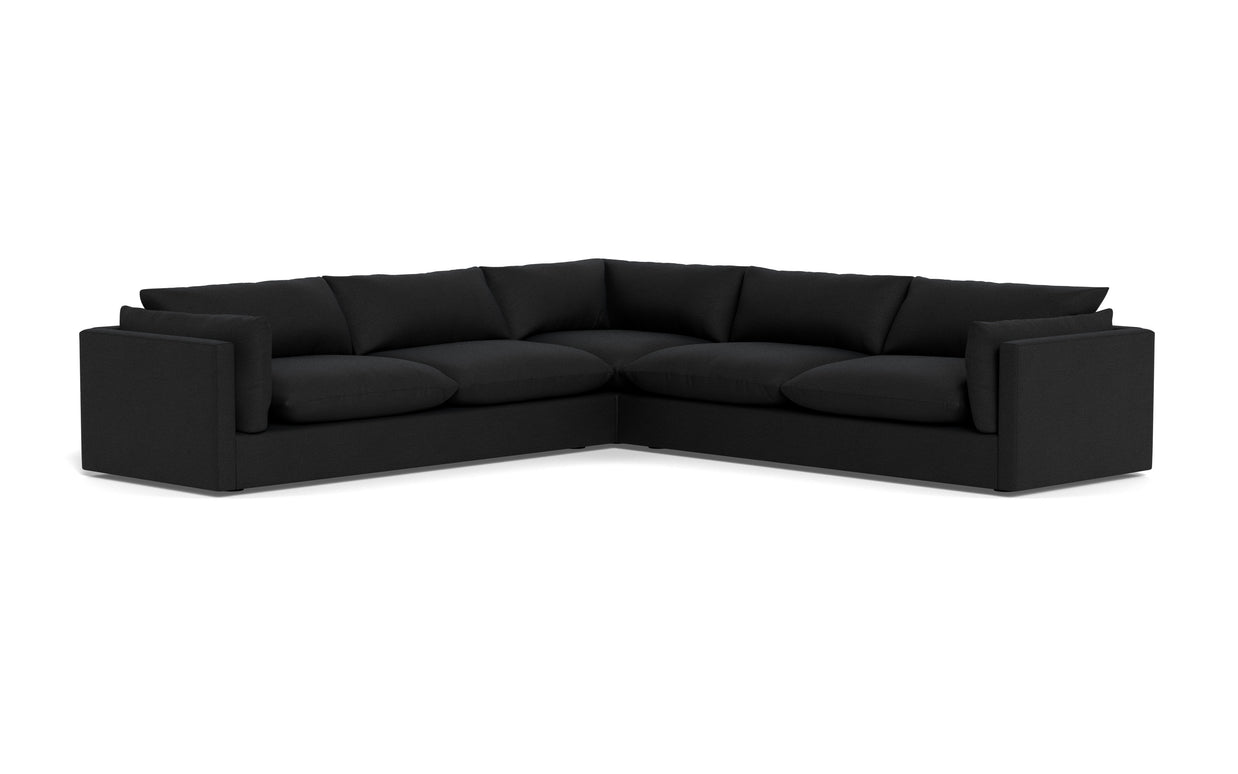 Jaycee Corner Sectional-Fabric Sectional-Merit Onyx-MAK Modern