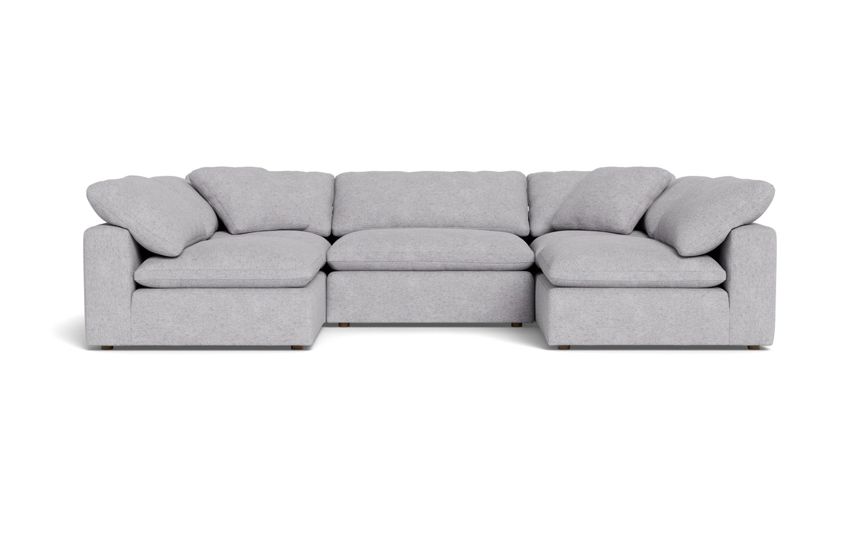Kooper U Sectional-Travis Pewter-MAK Modern