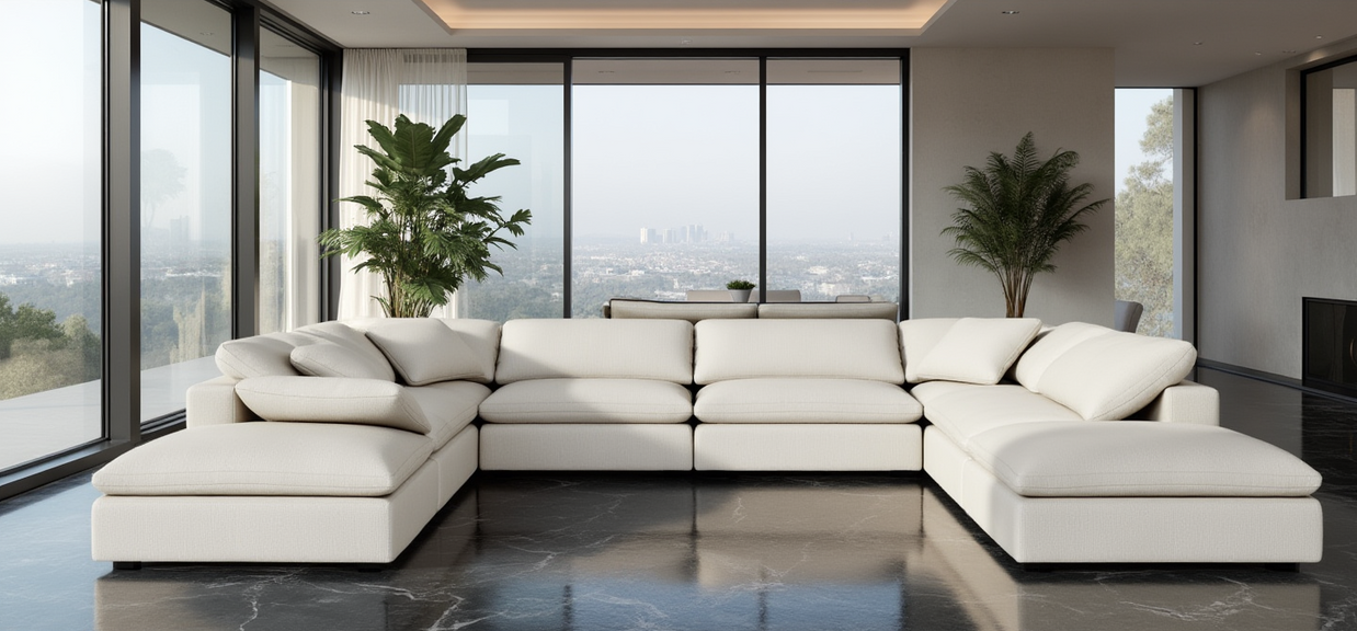 Kooper Large Sectional-Fabric Sectional-Curious Snow-MAK Modern
