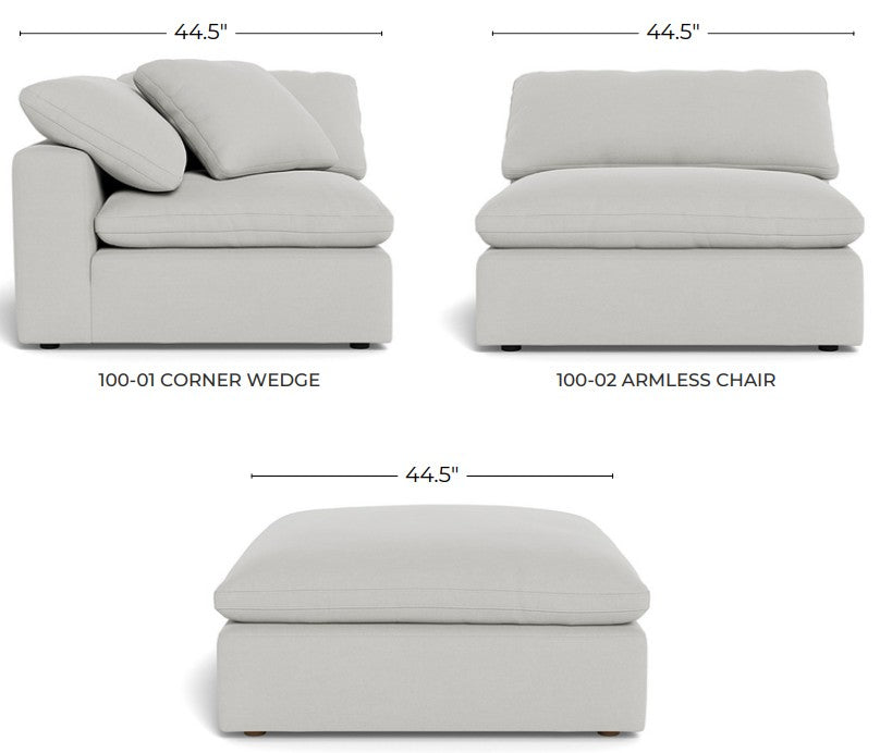 Kooper Large Sectional-Fabric Sectional-Curious Snow-MAK Modern