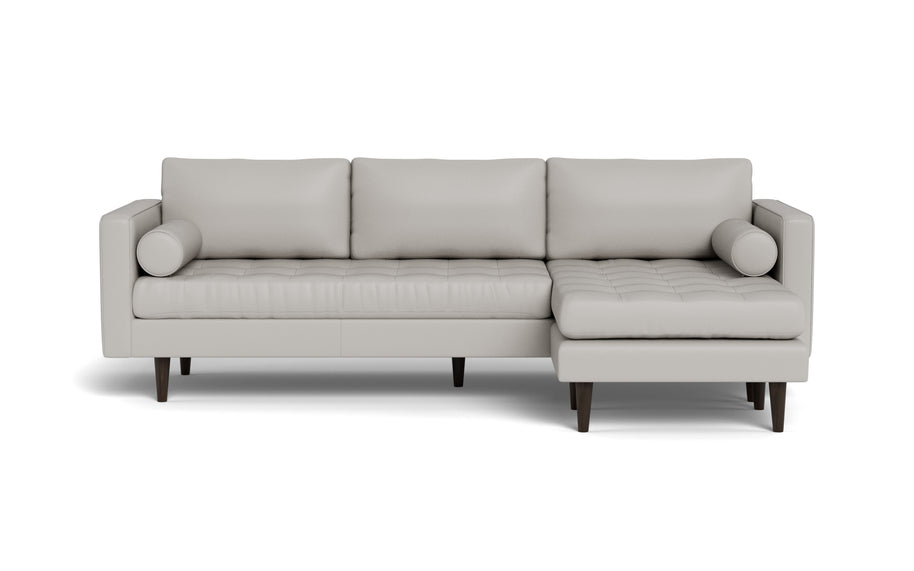 Ayden Leather Reversible Sofa Chaise-Leather Sectional-Tribeca Black Leather-MAK Modern