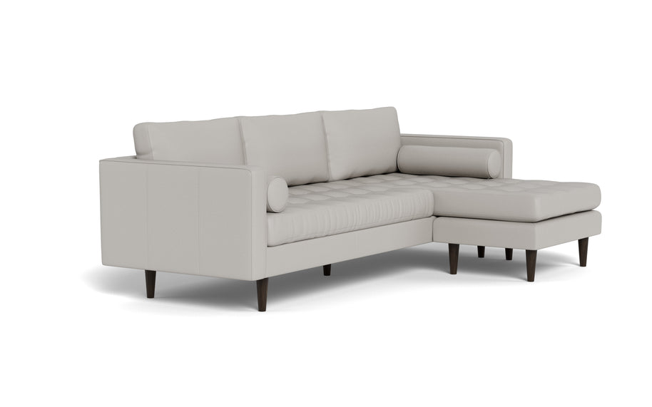 Ayden Leather Reversible Sofa Chaise-Leather Sectional-Tribeca Black Leather-MAK Modern