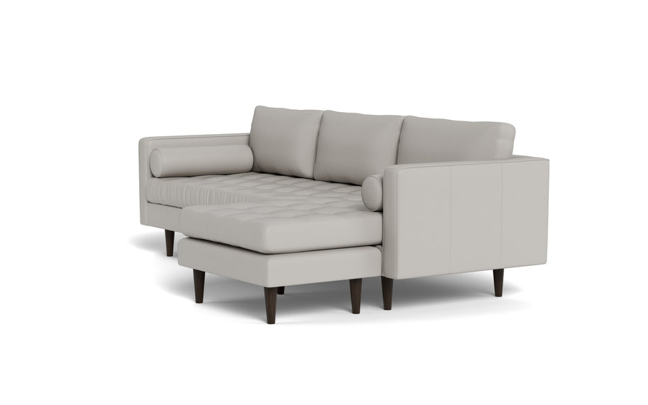 Ayden Leather Reversible Sofa Chaise-Leather Sectional-Tribeca Black Leather-MAK Modern