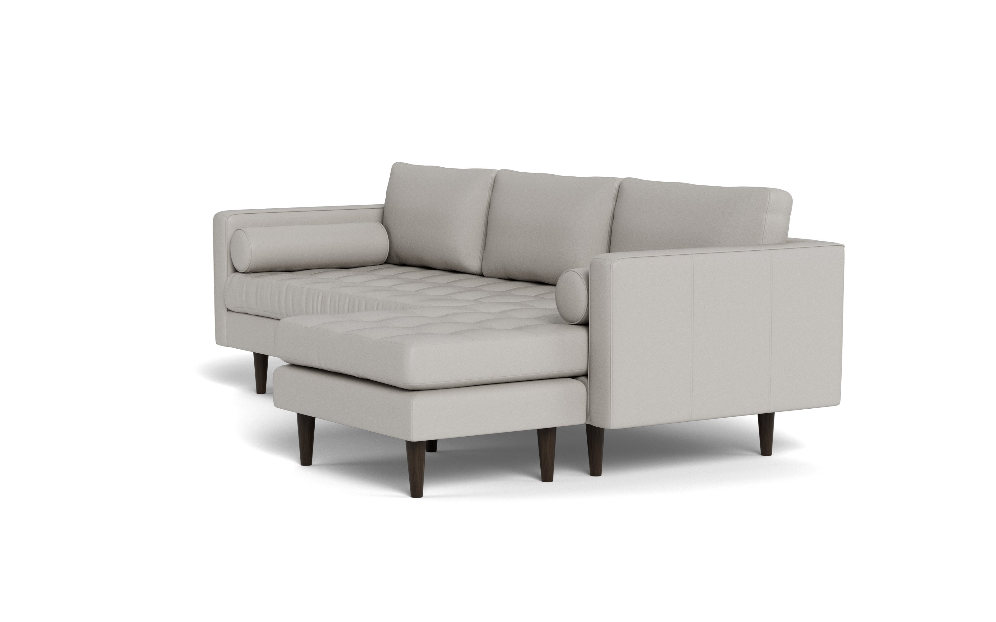 Ayden Leather Reversible Sofa Chaise-Leather Sectional-Tribeca Black Leather-MAK Modern