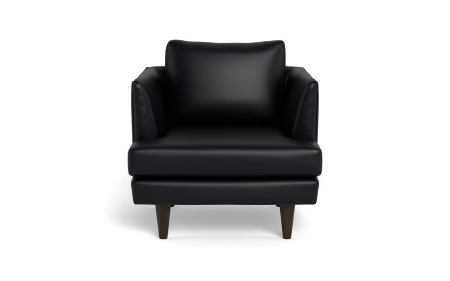 Skyline Leather Arm Chair-Leather Sofa-Tribeca Black Leather-MAK Modern
