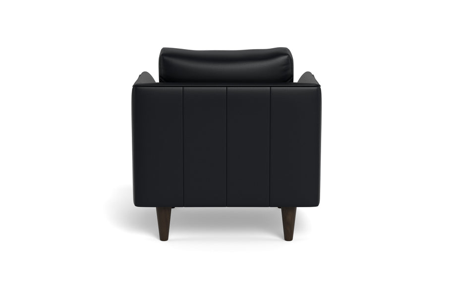 Skyline Leather Arm Chair-Leather Sofa-Tribeca Black Leather-MAK Modern